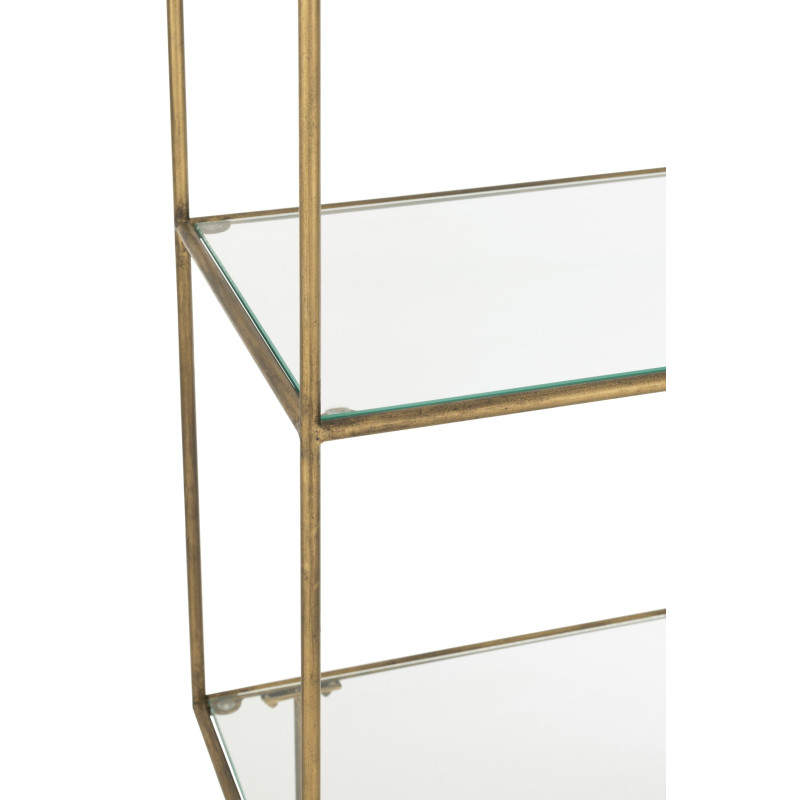 Étagère Art déco en métal doré et verre 100x40x200 cm Jofek J-Line - 7