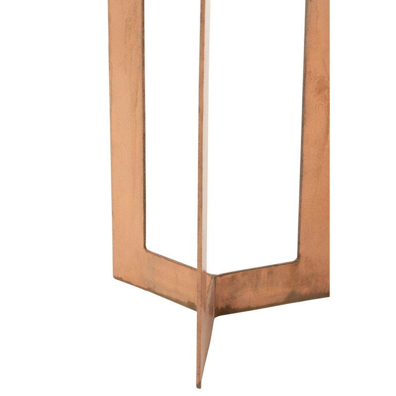 Lot de 2 tables d’appoint métal cuivre 30x30x62/71 cm Dozun J-Line - 2