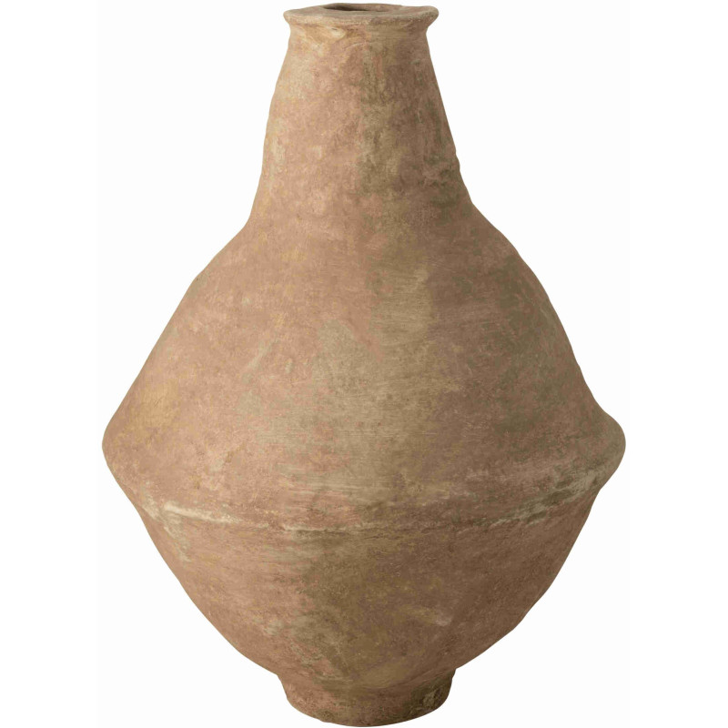 Grand vase de sol papier mâché brun argile 61x61x86 cm Jaaom J-Line - 1