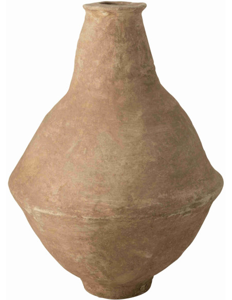 Grand vase de sol papier mâché brun argile 61x61x86 cm Jaaom J-Line - 1