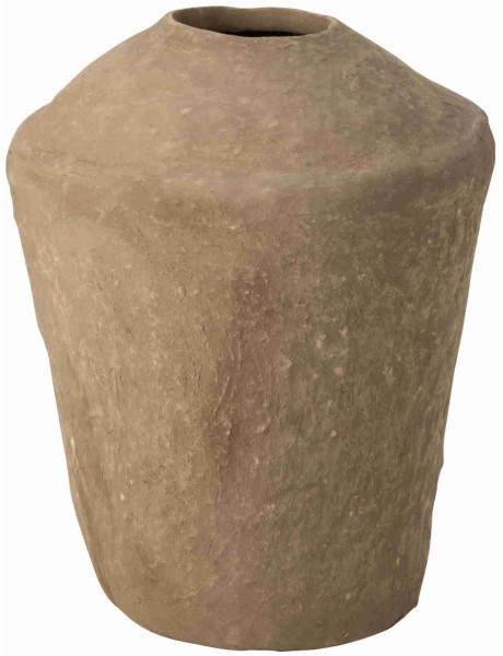 Grand vase en papier mâché brun argile 47x47x58 cm Lurik J-Line - 1