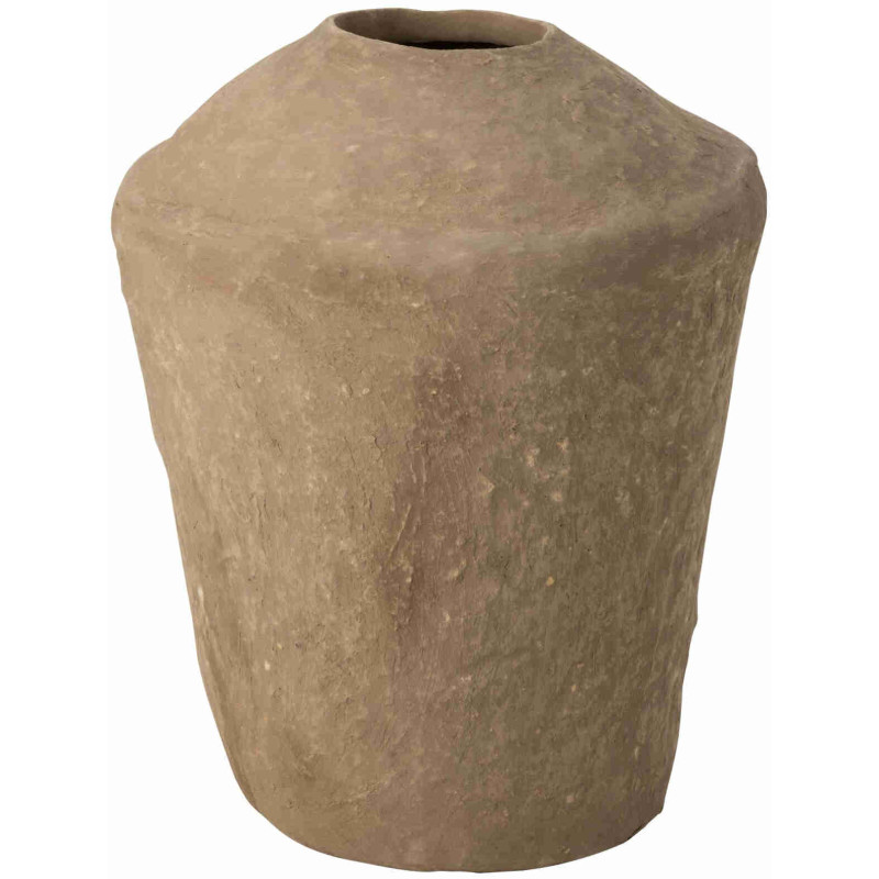Grand vase en papier mâché brun argile 47x47x58 cm Lurik J-Line - 1