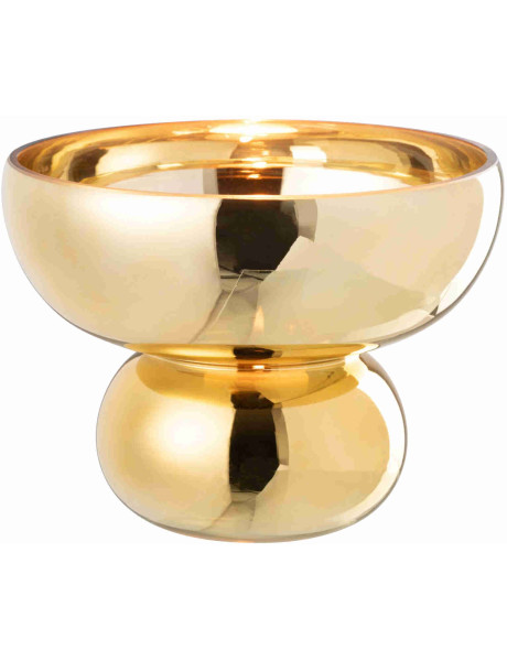 Photophore sur pied en verre doré 23x23x17,5 cm Kanig J-Line - 1