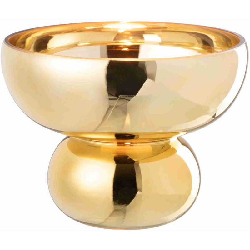 Photophore sur pied en verre doré 23x23x17,5 cm Kanig J-Line - 1