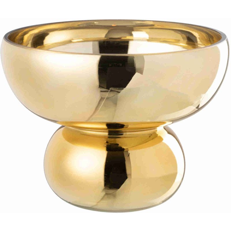Photophore sur pied en verre doré 23x23x17,5 cm Kanig J-Line - 3