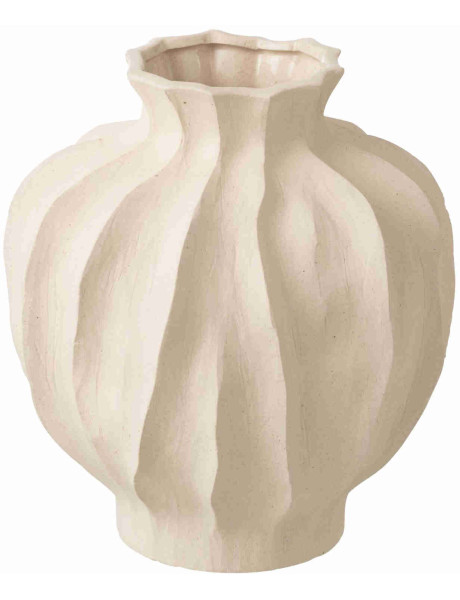 Vase sculptural en porcelaine écru 23x23x26 cm Fizun J-Line - 1