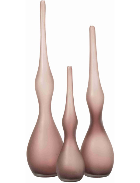 Lot de 3 vases soliflores verre bordeaux 40 à 64 cm Kerum J-Line - 1