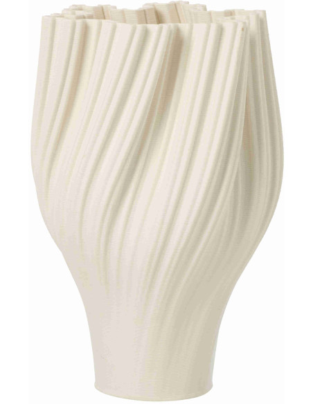 Vase porcelaine blanche ondulé 25,5x23x38 cm Koerm J-Line - 1