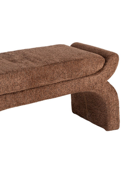 Banquette bout de lit tapissée marron 115 cm Nolima Ixia - 3