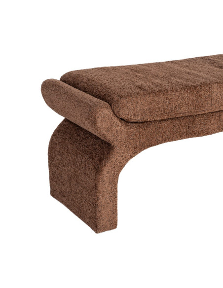 Banquette bout de lit tapissée marron 115 cm Nolima Ixia - 4