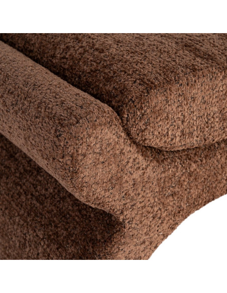 Banquette bout de lit tapissée marron 115 cm Nolima Ixia - 5
