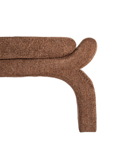 Banquette bout de lit tapissée marron 115 cm Nolima Ixia - 6