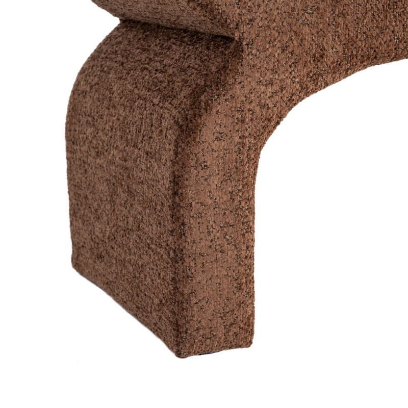 Banquette bout de lit tapissée marron 115 cm Nolima Ixia - 7