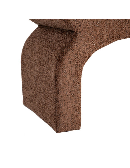 Banquette bout de lit tapissée marron 115 cm Nolima Ixia - 7