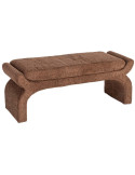 Banquette bout de lit tapissée marron 115 cm Nolima