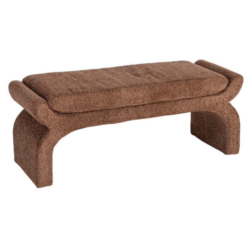 Banquette bout de lit tapissée marron 115 cm Nolima Ixia - 1