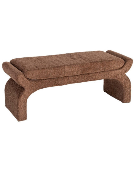 Banquette bout de lit tapissée marron 115 cm Nolima Ixia - 1