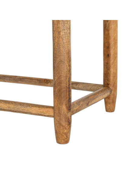 Banc manguier naturel assise tressée 92x42x41 cm Gimea Ixia - 7