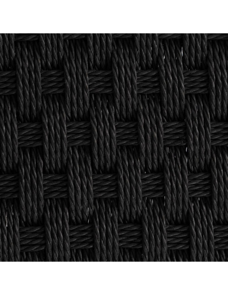 Banc d’entrée noir corde tressée métal 100x35x46 cm Timeu Ixia - 5