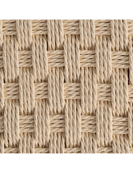 Banc d’entrée naturel corde tressée métal 100x35x46 cm Timeu Ixia - 5
