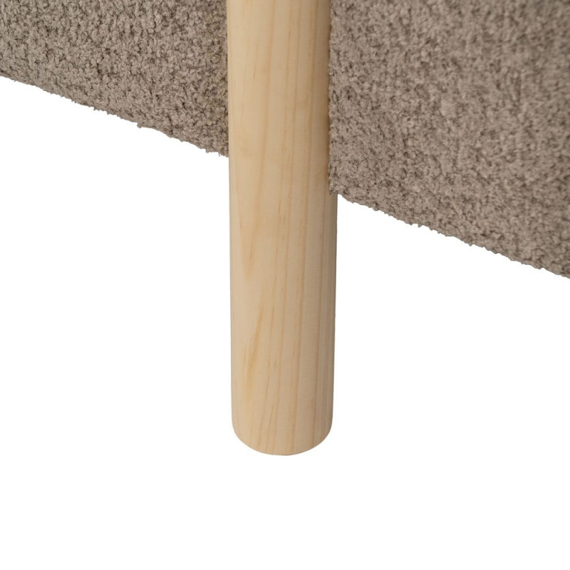 Banc coffre bouclette taupe 122x42x45 cm Bazio Ixia - 6