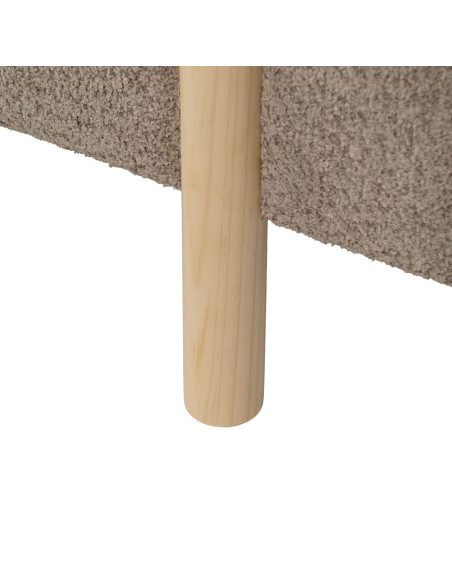 Banc coffre bouclette taupe 122x42x45 cm Bazio Ixia - 6