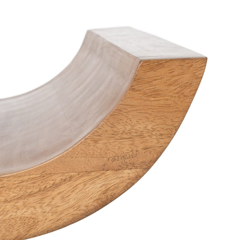 Banc en manguier naturel courbé 160x35x49 cm Luvoo Ixia - 5