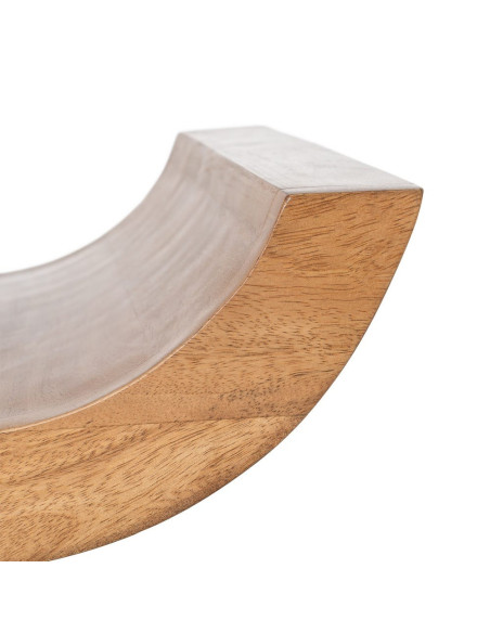 Banc en manguier naturel courbé 160x35x49 cm Luvoo Ixia - 5