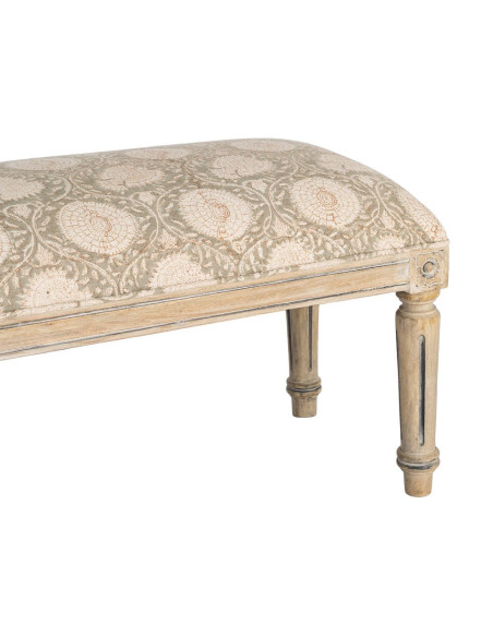 Banc bout de lit floral vert sauge 119x40x38 cm Mulea Ixia - 2