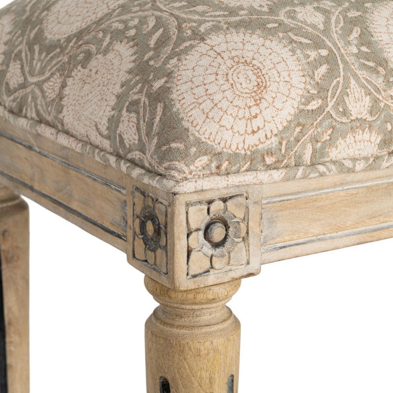 Banc bout de lit floral vert sauge 119x40x38 cm Mulea Ixia - 4