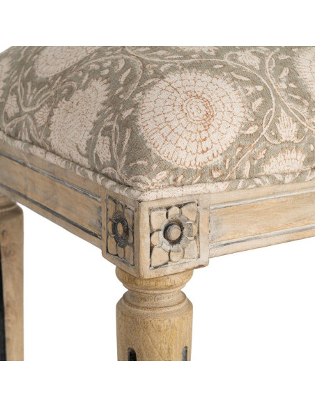 Banc bout de lit floral vert sauge 119x40x38 cm Mulea Ixia - 4