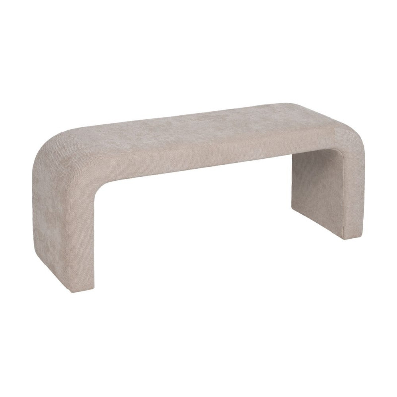 Banc gigogne beige en tissu avec 2 tabourets 126 cm Zalos Ixia - 3