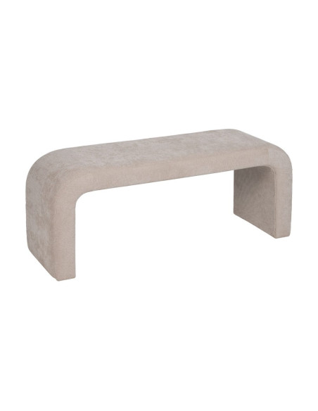 Banc gigogne beige en tissu avec 2 tabourets 126 cm Zalos Ixia - 3