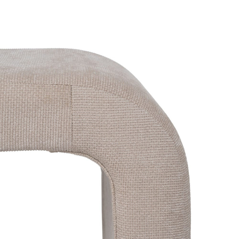 Banc gigogne beige en tissu avec 2 tabourets 126 cm Zalos Ixia - 6