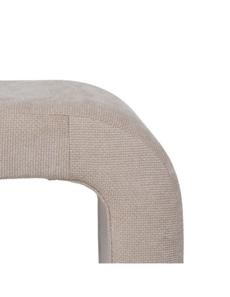 Banc gigogne beige en tissu avec 2 tabourets 126 cm Zalos Ixia - 6