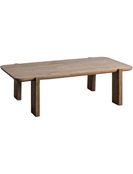 Table basse rectangulaire chêne brun 140x70x40 cm Jazea Ixia - 1