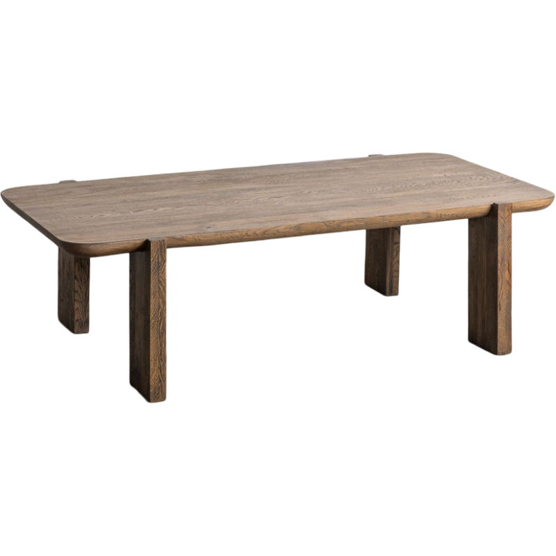 Table basse rectangulaire chêne brun 140x70x40 cm Jazea Ixia - 1