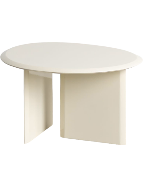 Table basse organique crème en MDF laqué 69x57,5x40,5 cm Romae Ixia - 1