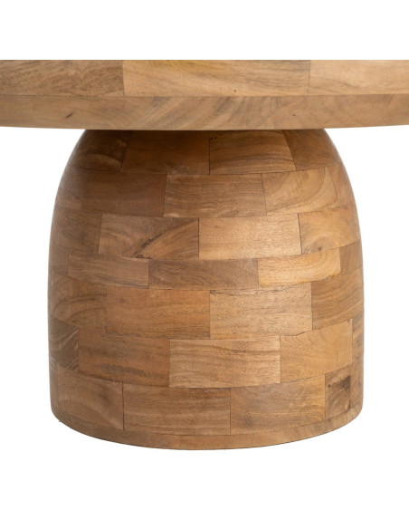 Table basse ronde manguier naturel 75x75x40 cm Zenao Ixia - 4