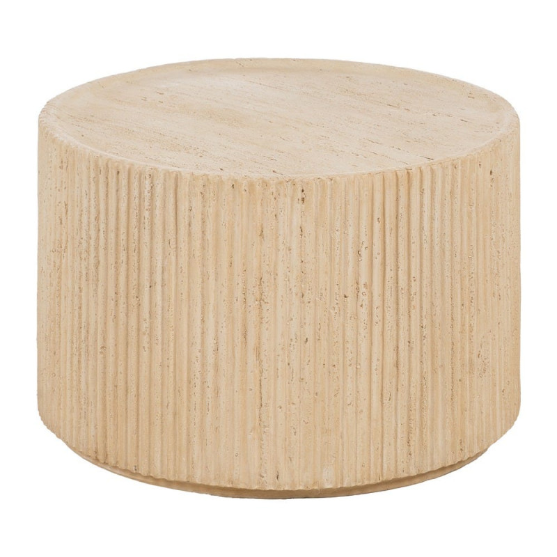 Table basse ronde beige magnésium 67x67x46 cm Gasaa Ixia - 1