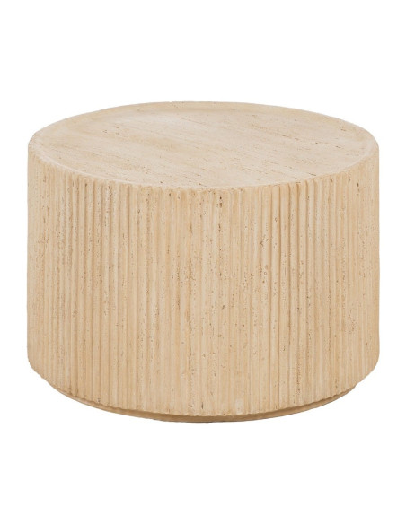 Table basse ronde beige magnésium 67x67x46 cm Gasaa Ixia - 1