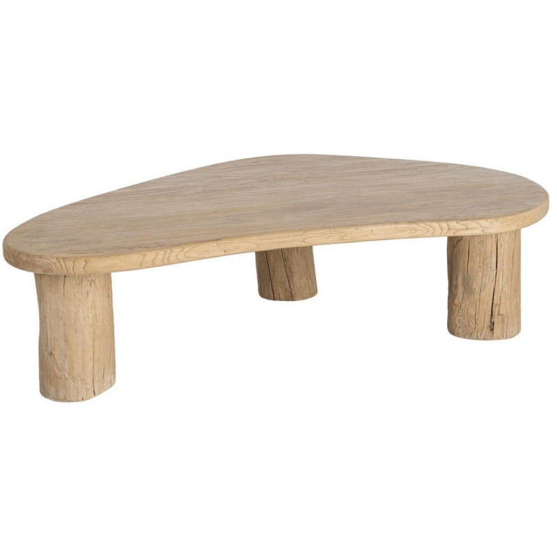 Table basse organique naturelle en orme recyclé 170x94x45 cm Zimia Ixia - 1