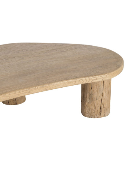 Table basse organique naturelle en orme recyclé 170x94x45 cm Zimia Ixia - 3