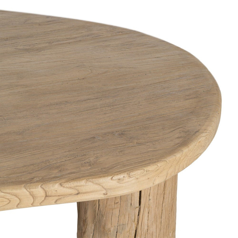 Table basse organique naturelle en orme recyclé 170x94x45 cm Zimia Ixia - 5