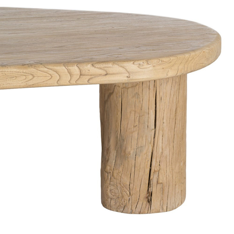 Table basse organique naturelle en orme recyclé 170x94x45 cm Zimia Ixia - 6