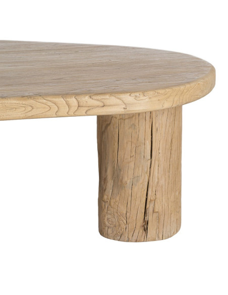 Table basse organique naturelle en orme recyclé 170x94x45 cm Zimia Ixia - 6