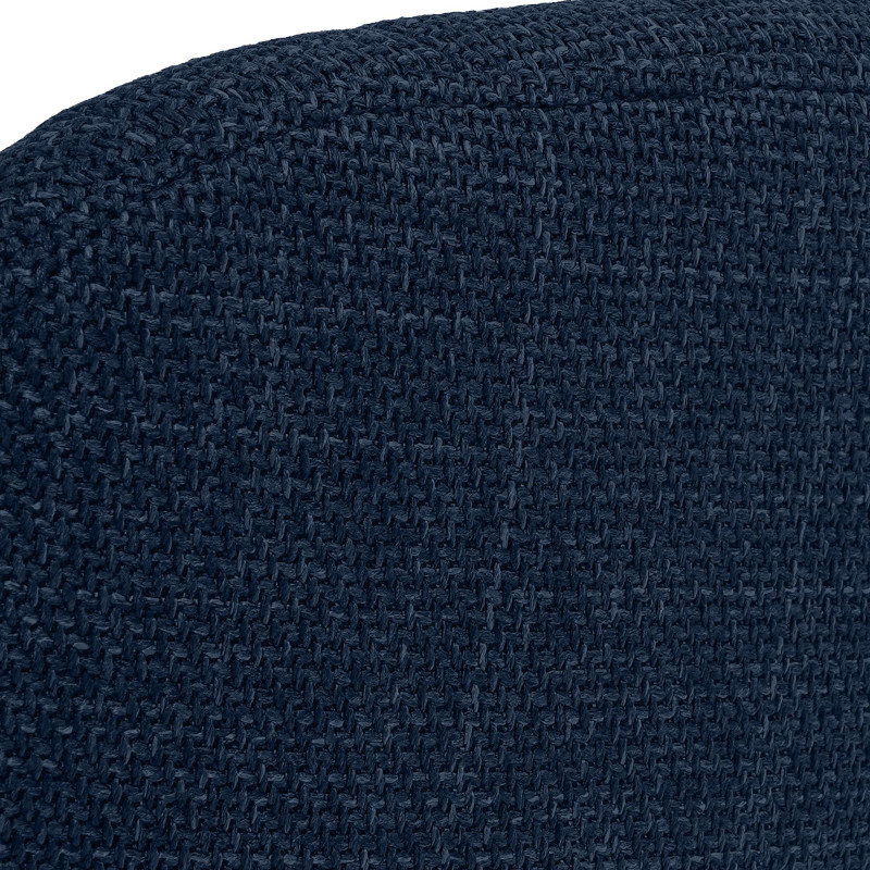Chaise scandinave bleu nuit en tissu pieds bois 49x56x82 cm Gozie  - 5