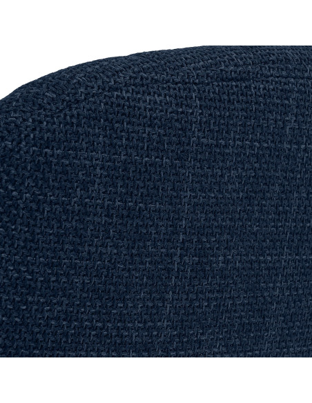 Chaise scandinave bleu nuit en tissu pieds bois 49x56x82 cm Gozie  - 5