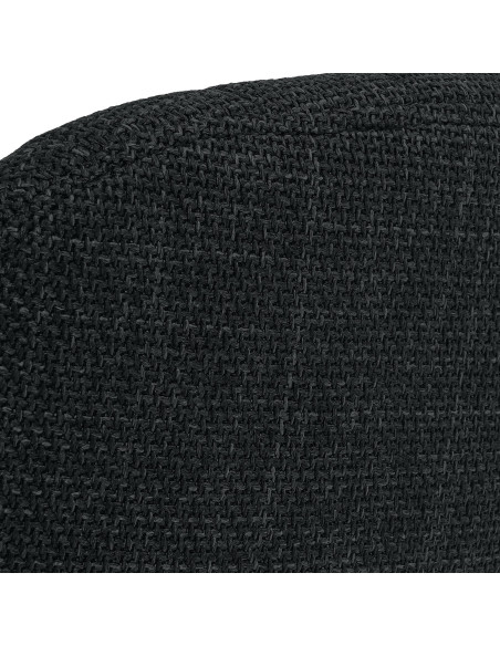 Chaise salle à manger gris anthracite tissu bois 49x56x82 cm Gozie  - 5