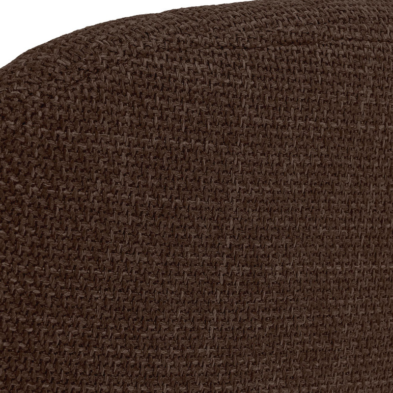 Chaise salle à manger marron chocolat tissu bois 49x56x82 cm Gozie  - 5